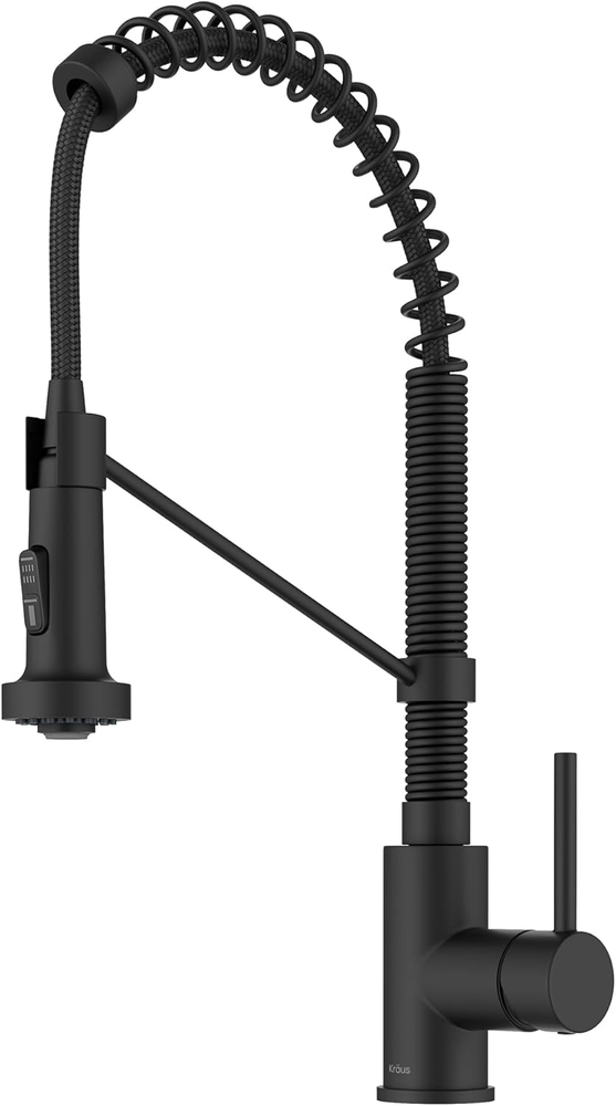 Bolden 2-Function Single Handle Pull Down Kitchen Faucet in Matte Black