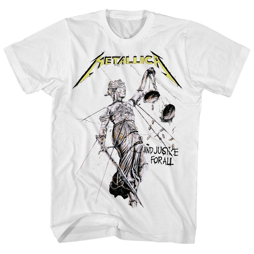 Metallica Justice For All Mens T Shirt White