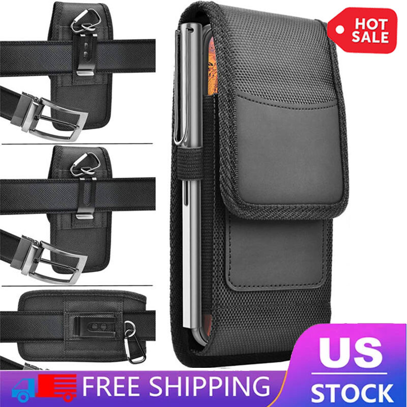 iPhone 16/15/14/13/12 Pro Max Nylon Belt Clip Holster Case