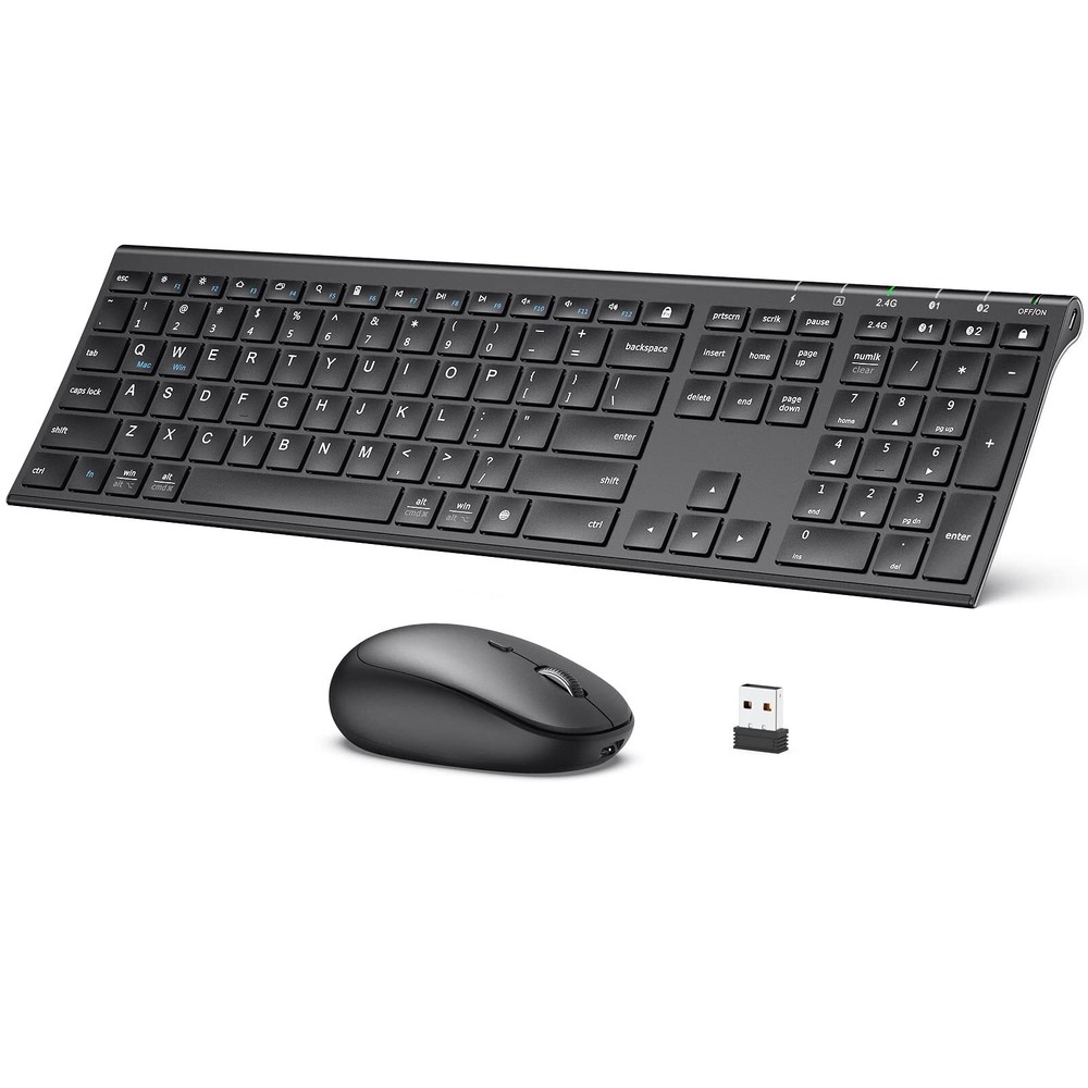 DK03 Bluetooth Keyboard and , Rechargeable Dual-Mode (Bluetooth 4.2 + 2.4G) W...