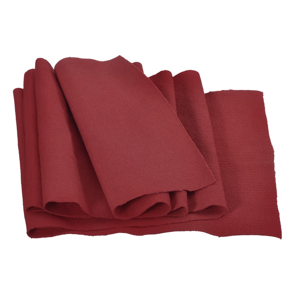 15cmx1m Elastic Cuff Ribbed Trim Cotton Fabric Knit Stretch Band Burgundy Red
