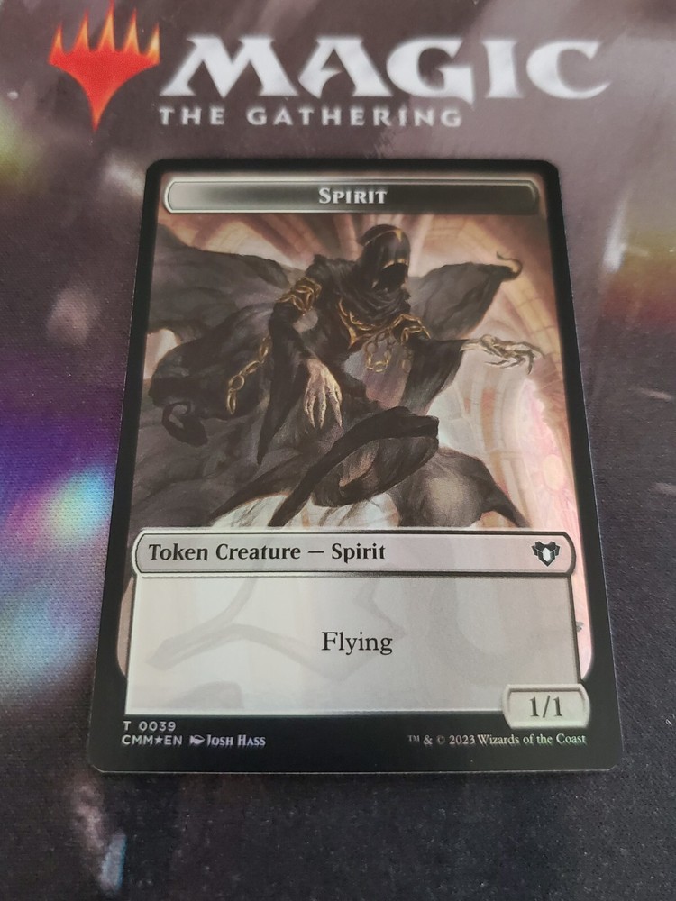 Mtg. Spirit / Goblin Double-Sided Token. Foil. Commander Masters. Nm