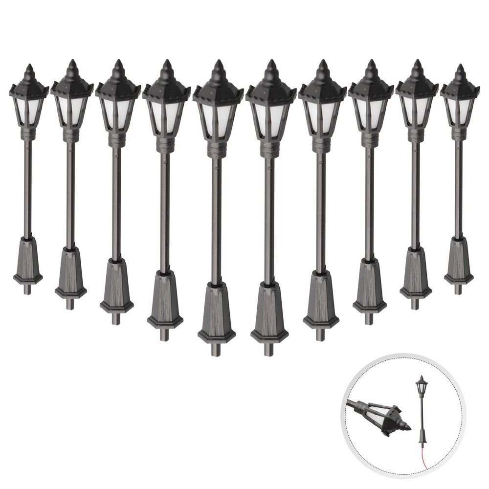 Model Street Lamp Lighting Plastic Railway Supporting Landscape Building