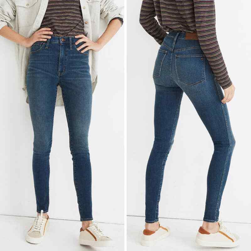 Madewell 10-Inch High-Rise Supersoft Roadtripper Jeans in Playford Wash Size 28  