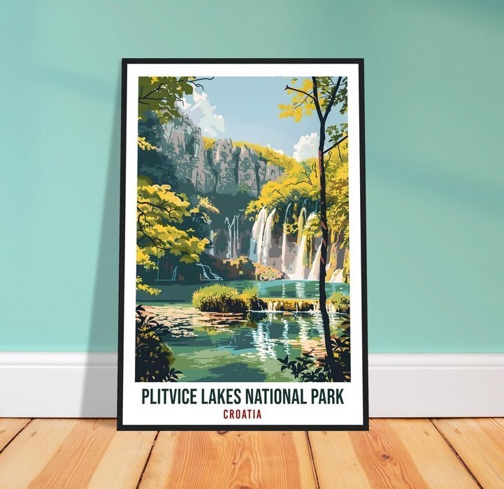 Plitvice Lakes Croatia Wall Art Hanging Décor for Travel Enthusiasts
