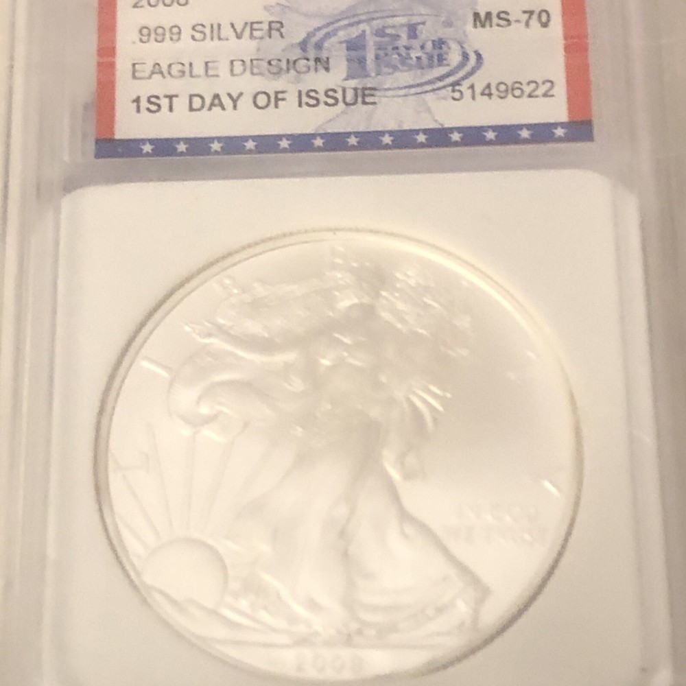 2008 ASE 1oz 999 Fine Silver