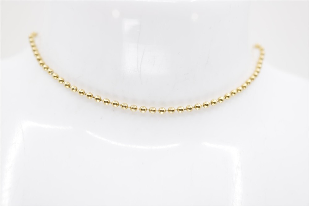 Vintage 18K Yellow Gold 7.5” Beaded Bracelet w/ 10K Clasp