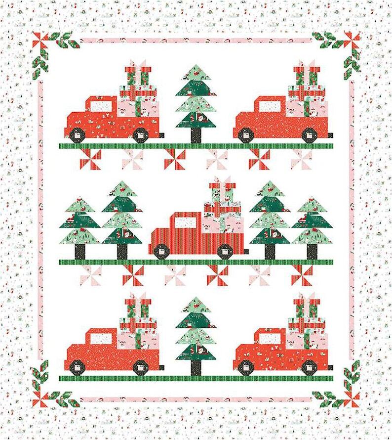SALE Vintage Christmas 2 Quilt Boxed Kit KT-13460 - Riley Blake Designs - Twas-image
