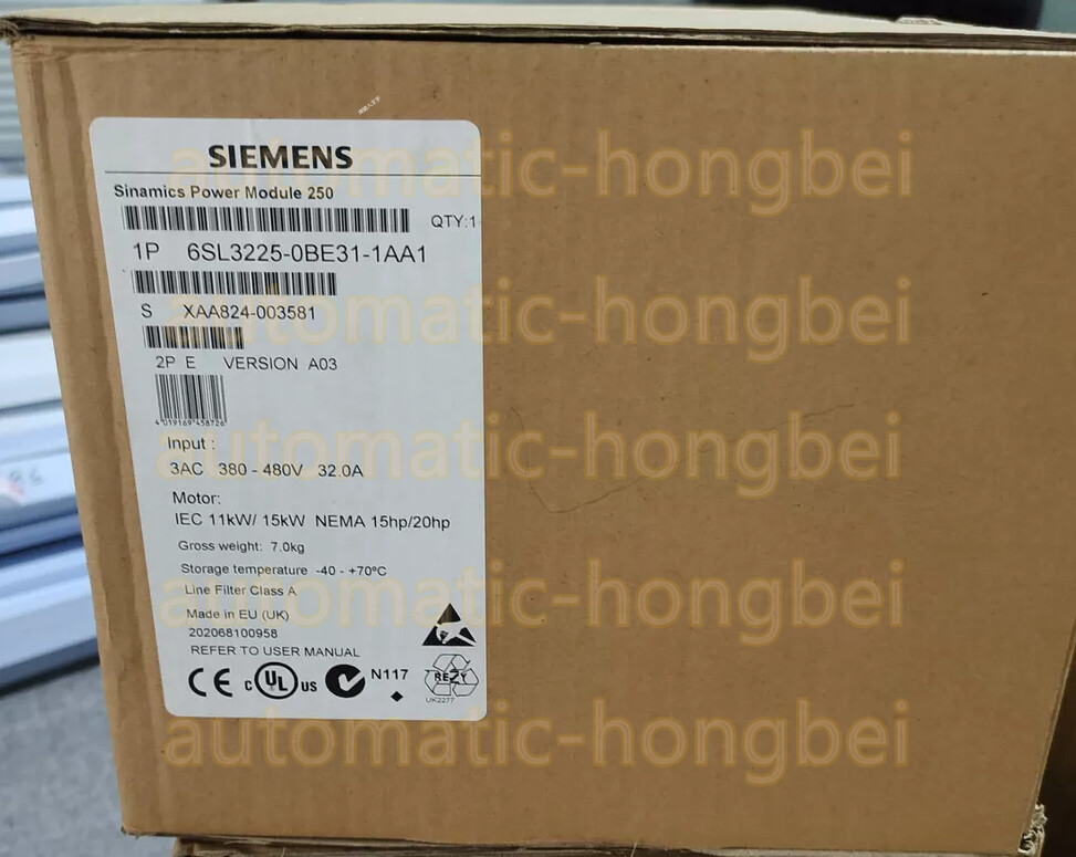 6SL3225-0BE31-1AA1 SIEMENS Power Module 6SL32250BE311AA1Fast Shipping FreeTax#MS