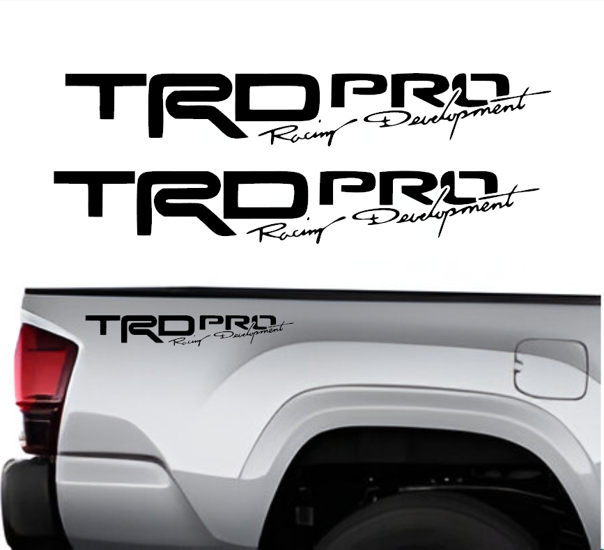 TRD PRO Toyota Racing Development Tacoma Tundra Bedside Decal Vinyl Sticker