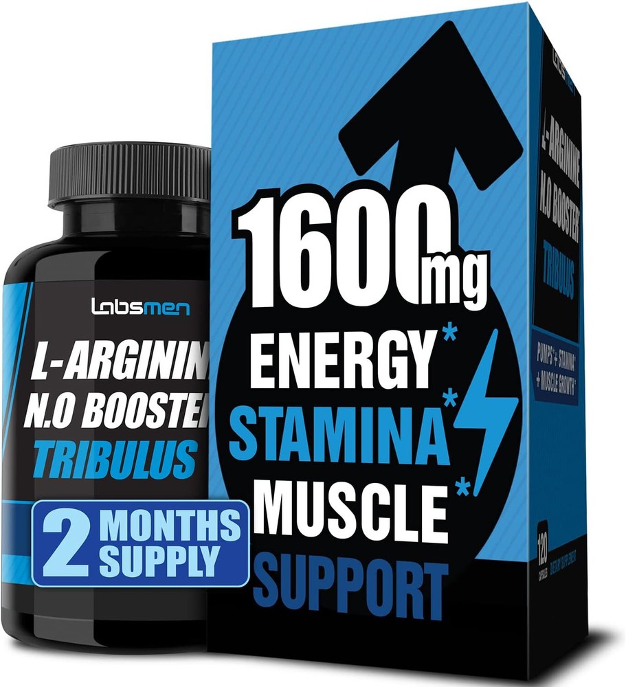 LabsMen L-Arginine NO Booster Tribulus - 120 ct - 05/2026