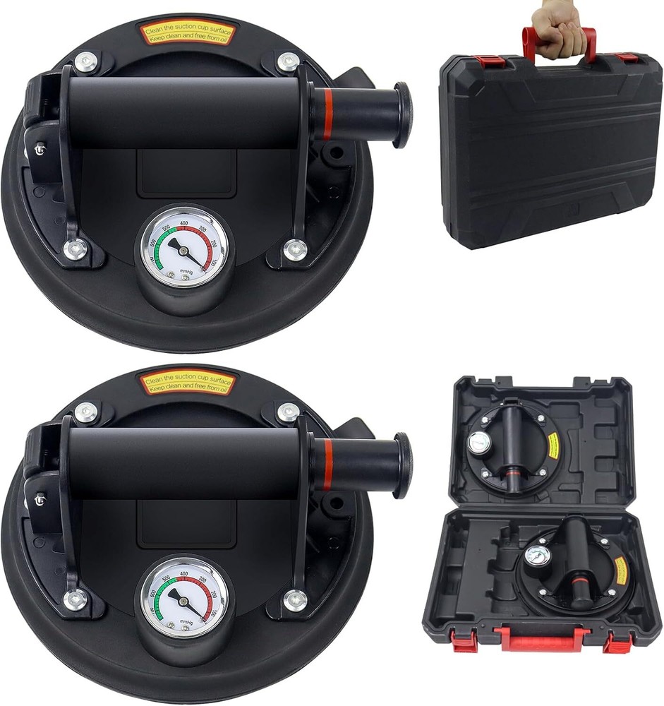 Glass Suction Cups  2 Pack Heavy Duty Suction Cups to Lift Glass with Press...