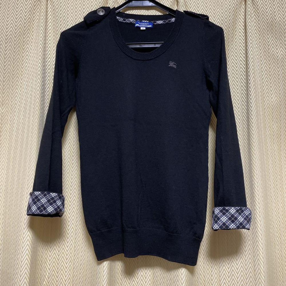 Burberry Blue Label Sweater Black Size 38 with Buttons Used