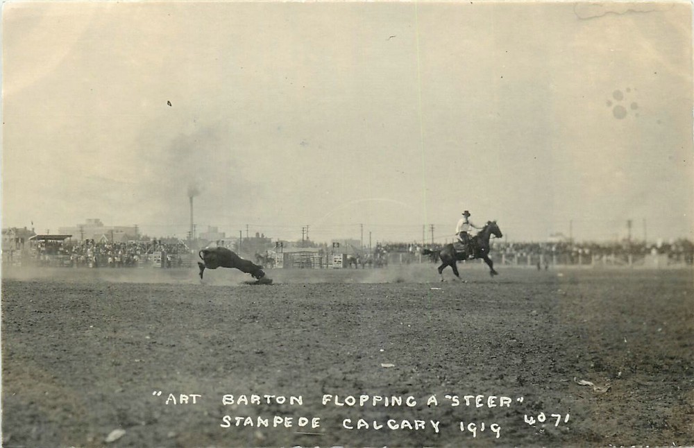 1919 Calgary Alberta Canada Stampede Cowboy Rodeo Postcard 25-1423