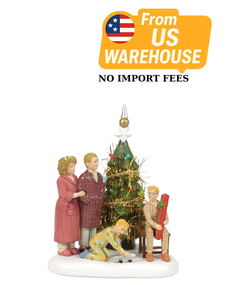 Dept 56 THE FAMILY OPENS THEIR GIFTS A Christmas Story Village