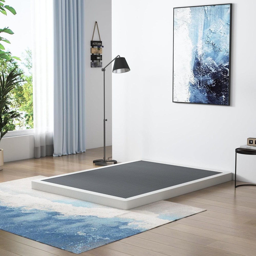 4 Inch Box Spring for Queen Bed,Queen Size Box Spring Only,Heavy Duty Mattress F