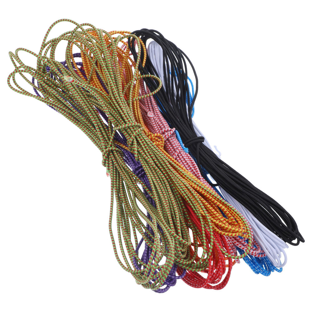 10 Bundles Retractable Belt Scrapbook Band Round Colored Elastic