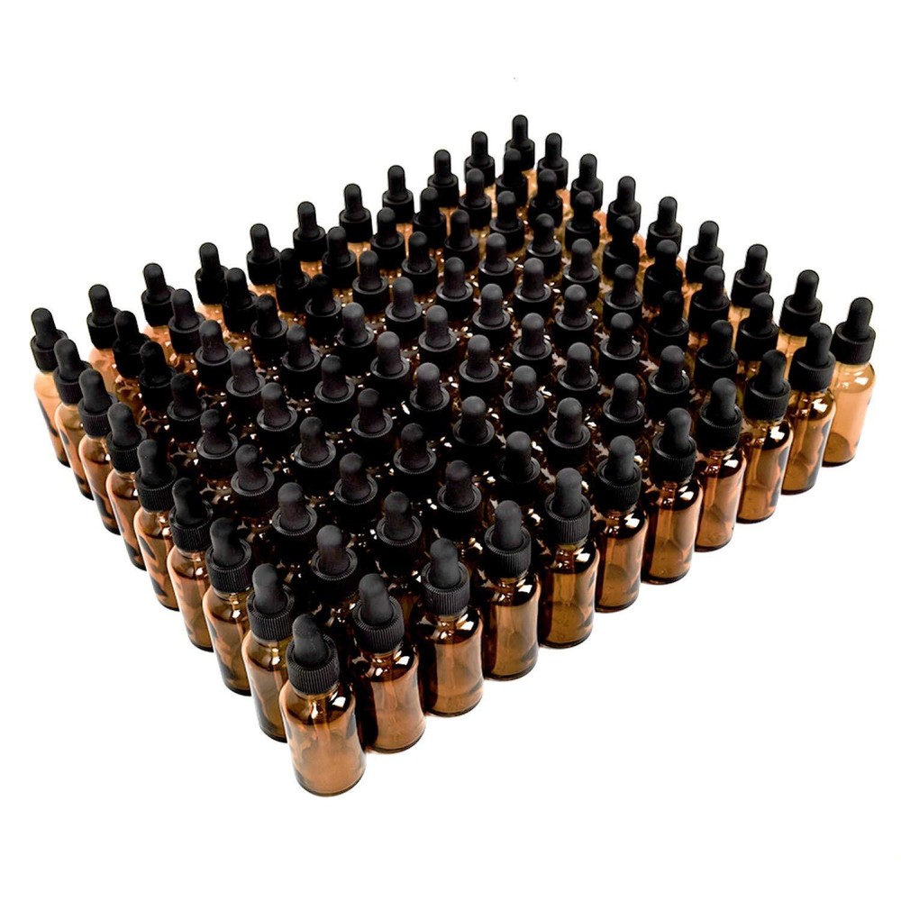 1oz Glass Dropper Bottle,99 Pack Amber Glass Bottles with Glass Droppers and ...