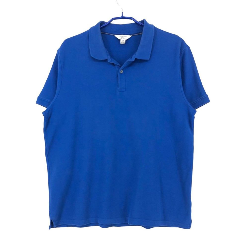 CALVIN KLEIN Men Body Fit Polo Button Neck T-Shirt Size L