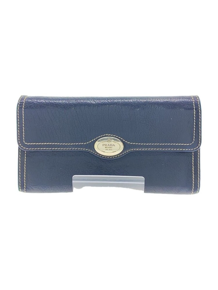 Prada Black Leather Long Wallet for Women