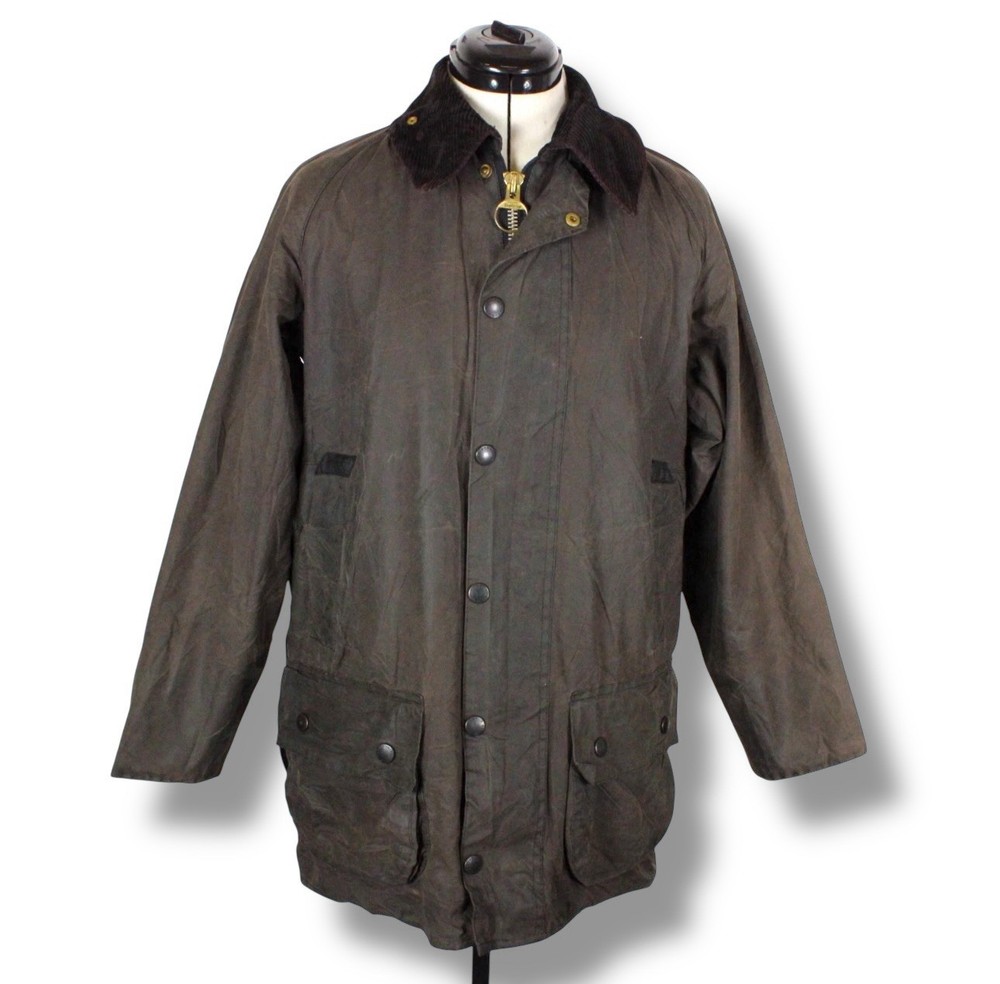 Barbour Beaufort Wax Jacket Mens C38 M Ash Outdoor Country A145 Vintage 1998