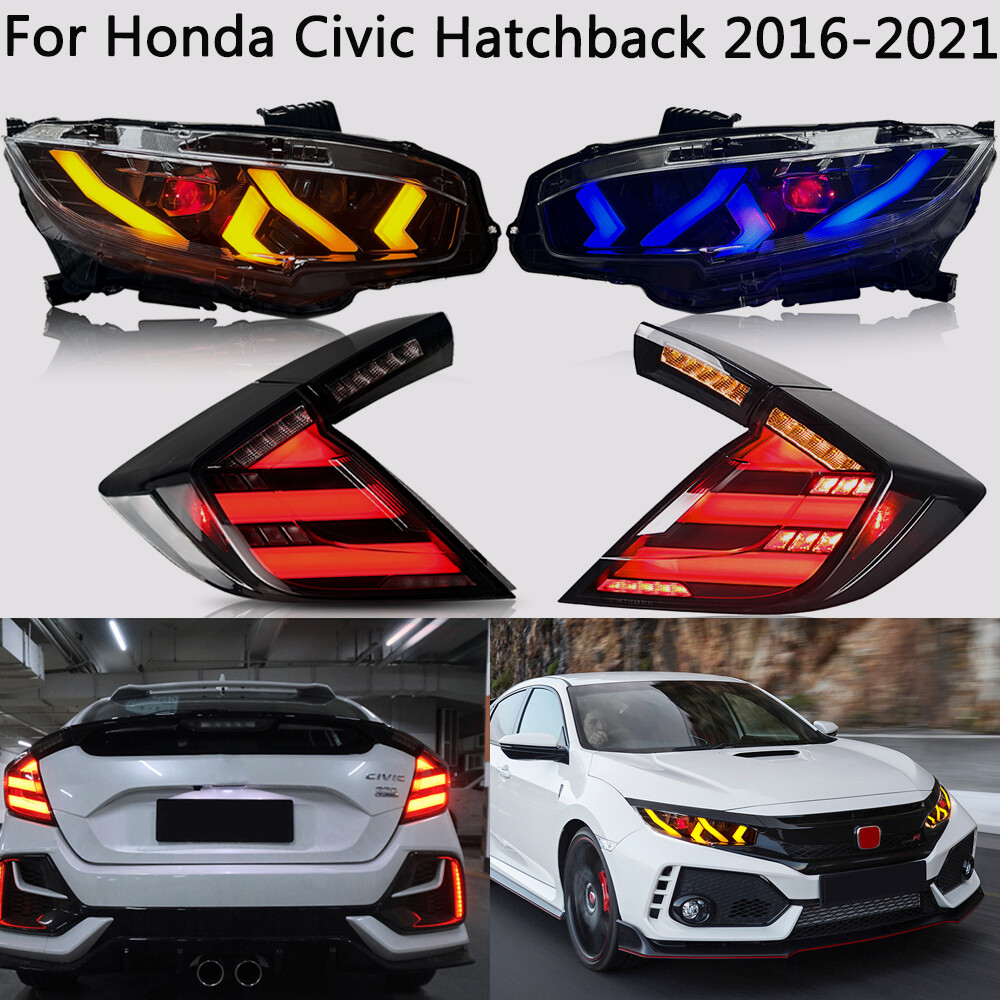 Upgrade Your 2016-2021 Honda Civic Hatchback with Full LED Projector Headlights and Tail Lights-image