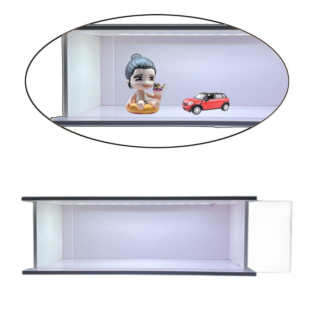 Diecast Wheels Display Case Diorama for Figure Figures Model Cars Mini Dolls