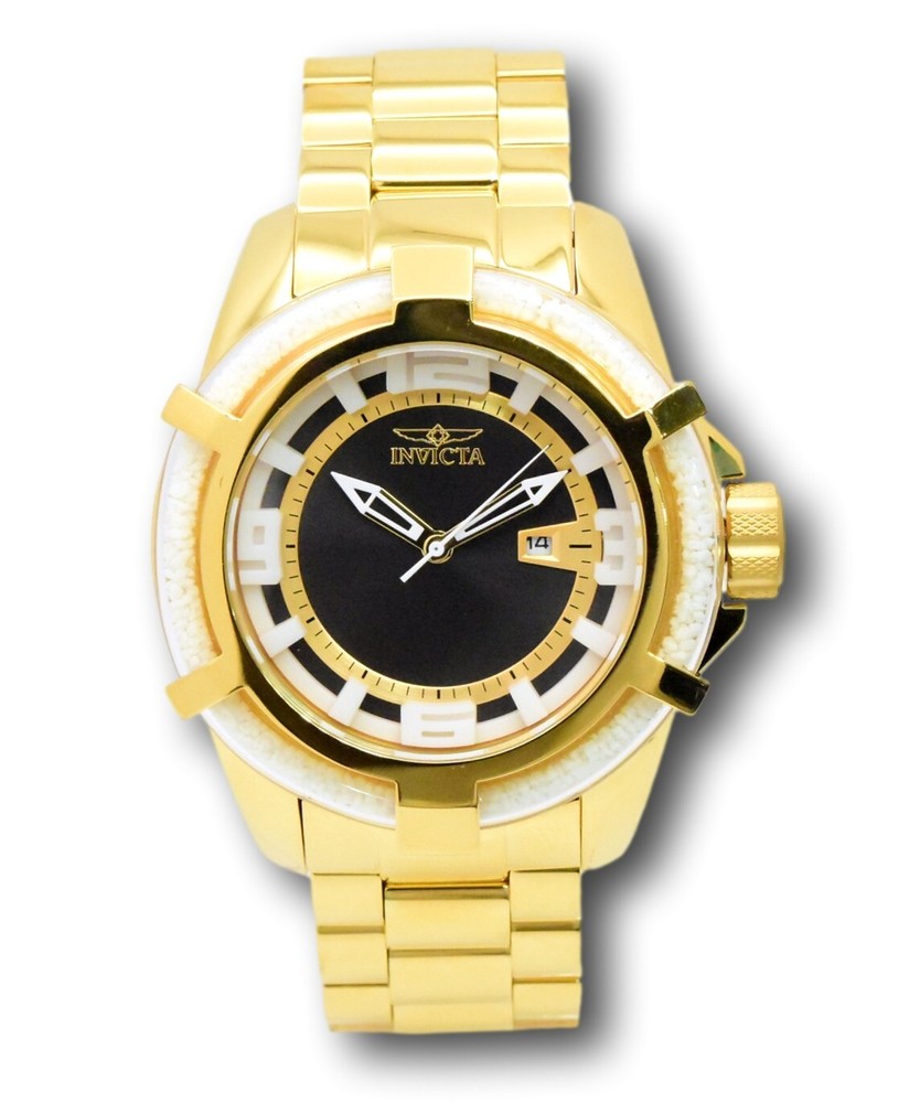 Invicta ThermoGlow Men's 52mm Super LUME GLOW Gold quartz watch 42352 Scratches