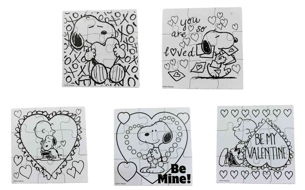 Snoopy Color Your Own Valentine Puzzles You Are So Loved-image