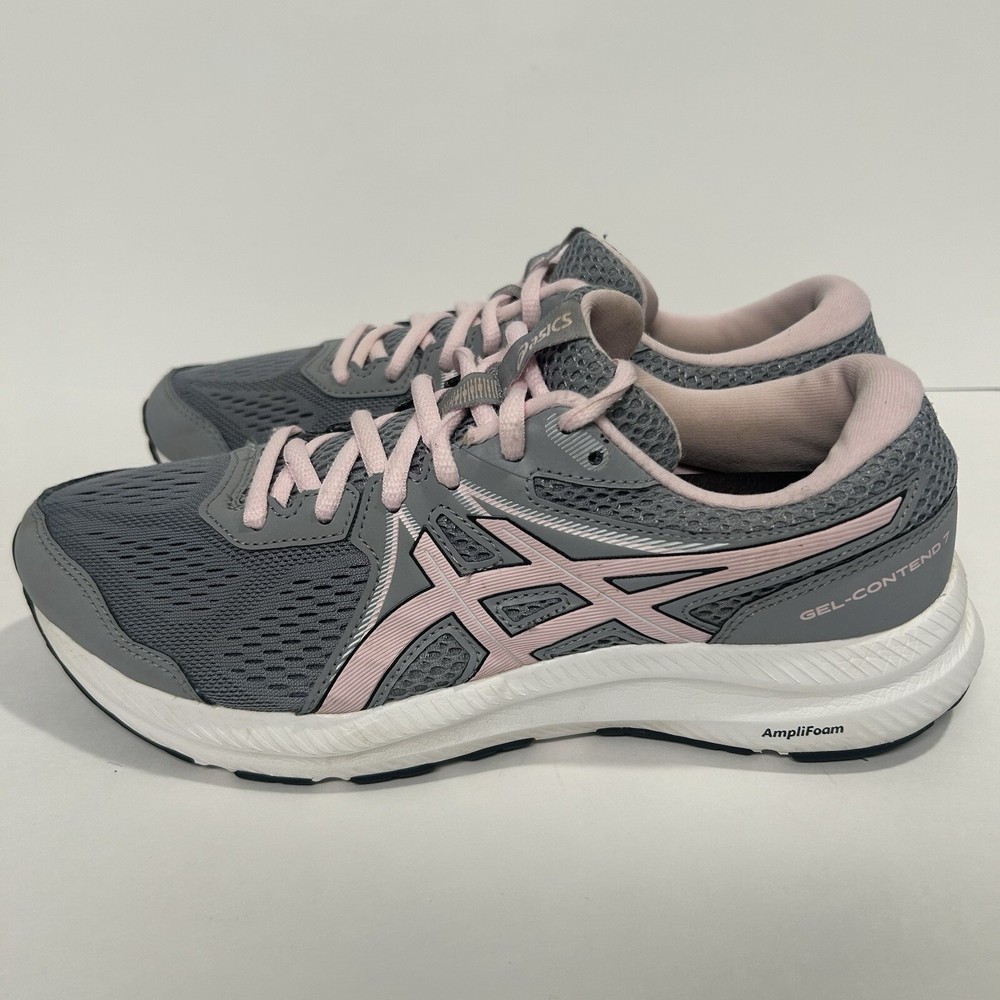 ASICS Gel Contend 7 Shoes Women's Size 8.5 Black Pink Running Sneakers EUC