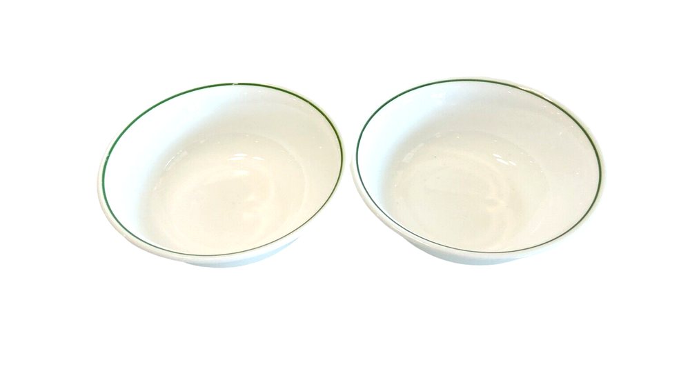 2 Corelle Holly Days Cereal Soup Bowls Christmas 6 1/4” USA Single Green Band
