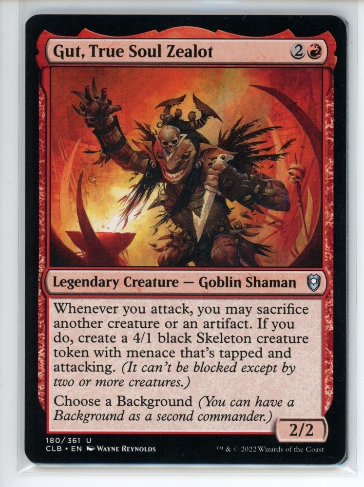 GUT, TRUE SOUL ZEALOT Battle for Baldur's Gate #180 CLB(NM+)(MTG)