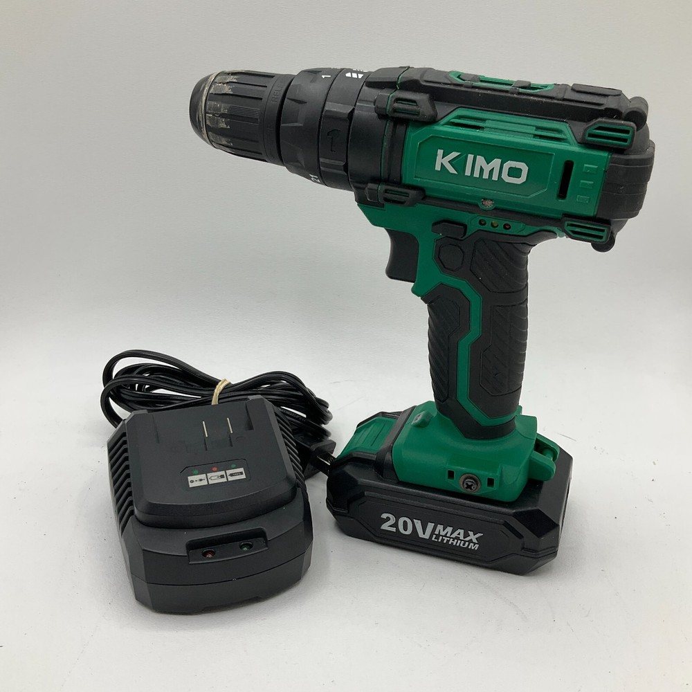 KIMO 20V Cordless Drill QM-13809S-T-20 with 20V Max Battery and Charger