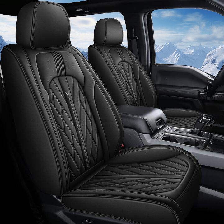 2009-2024 Ford F-150 Crew Cab 5-Seat Faux Leather Truck Seat Covers Front & Rear