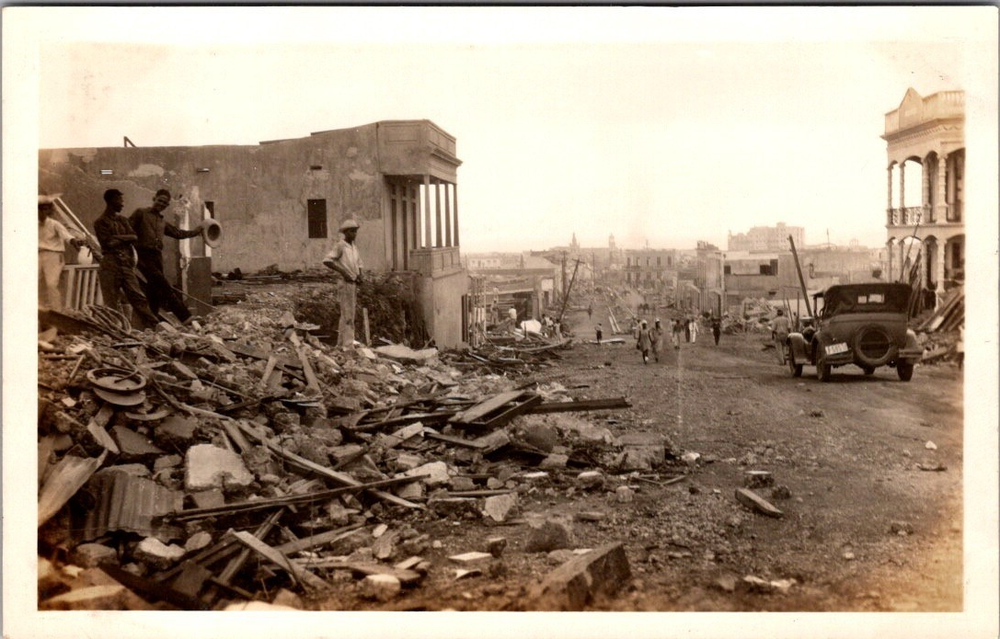 Vintage Haiti RPPC Port-au-Prince Earthquake Ruins & Debris Scene Postcard