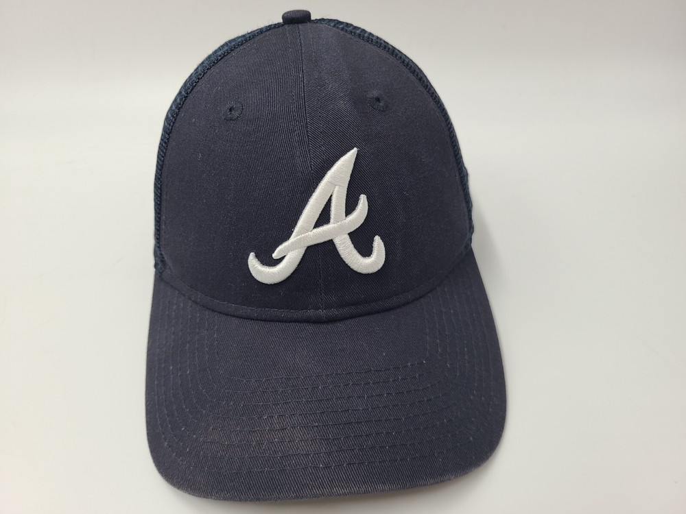 Atlanta Braves New Era 9Forty Mesh Trucker Snapback Hat Cap Men Women MLB Blue