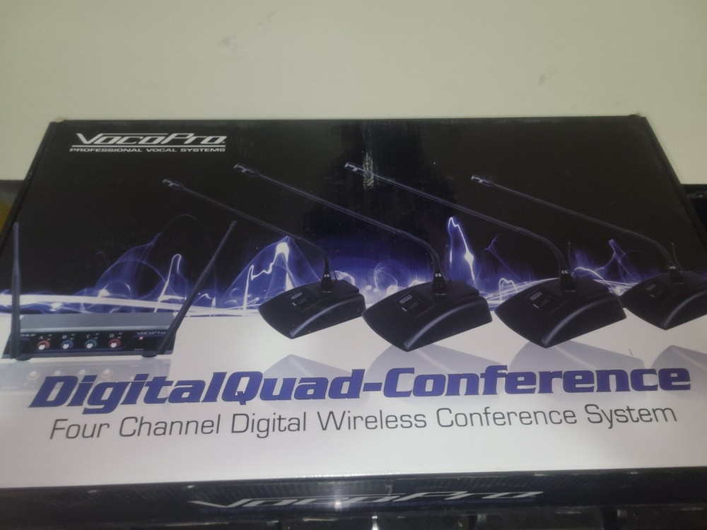 Four Channel Wireless Conference Microphone System