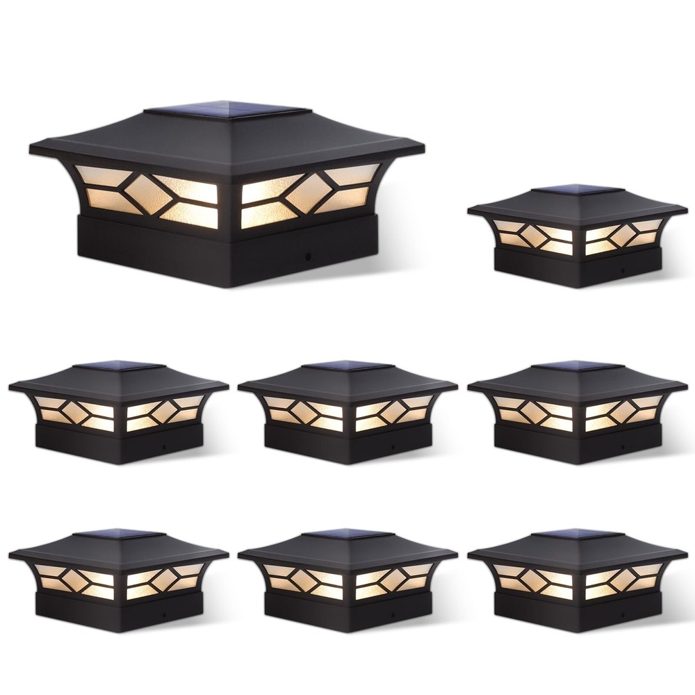 Solar Post Cap Lights Outdoor 8pack, Waterproof Solar Powered Deck Fence Post...