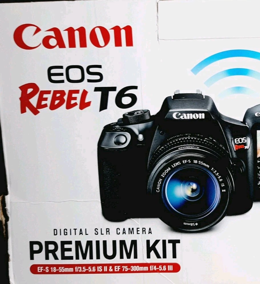Canon EOS Rebel T6 18MP Digital SLR Camera Premium Kit w/ LOTS of Accessories