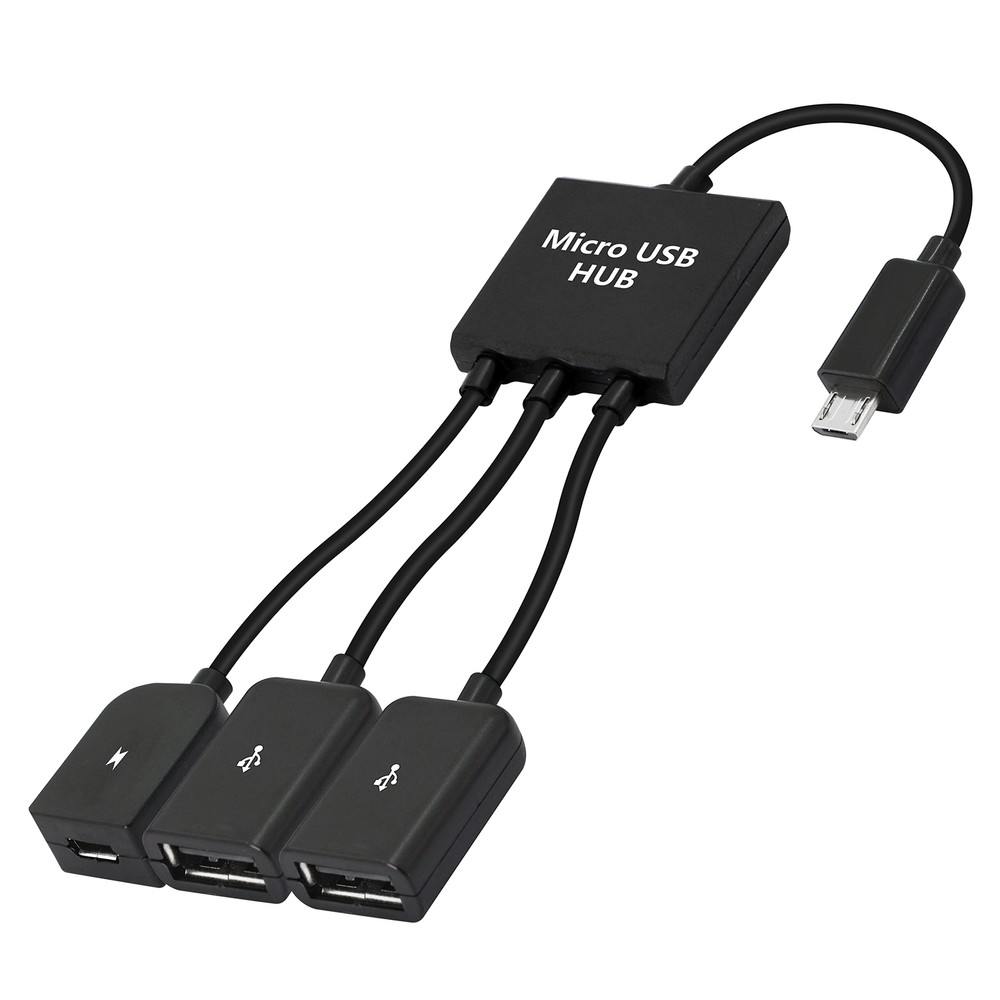 Doble cable Micro USB macho a 2 USB hembra OTG divisor para Android Tablet PC