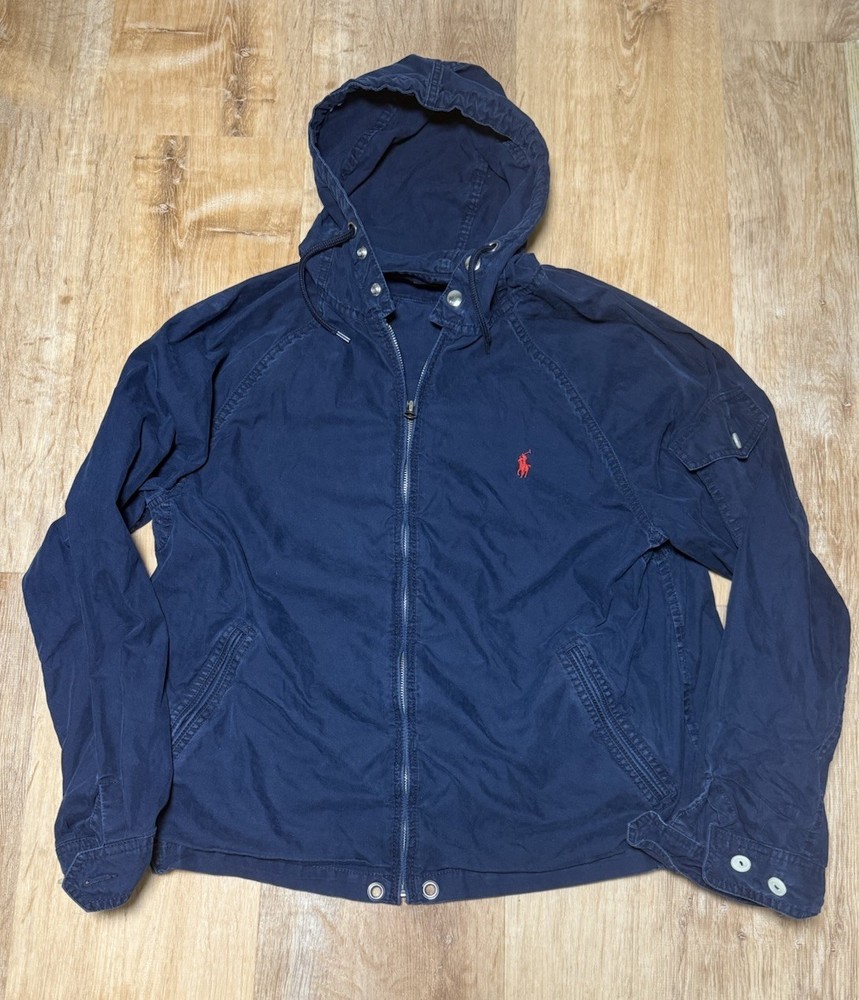 Polo Ralph Lauren Men’s Navy Jacket Size Large Hooded