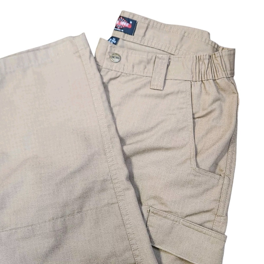 Tru-Spec Tactical Pants Mens 34x32 Beige Khaki Cargo Outdoor Double Knee
