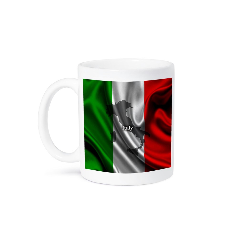 Italian Flag Design Ceramic Mug by 3dRose