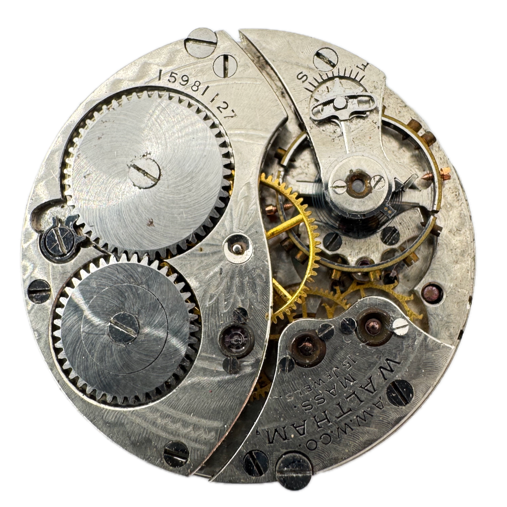 Antique 1907 Waltham 15 Jewel Hunter Pocket Watch Movement 165 USA Multicolor