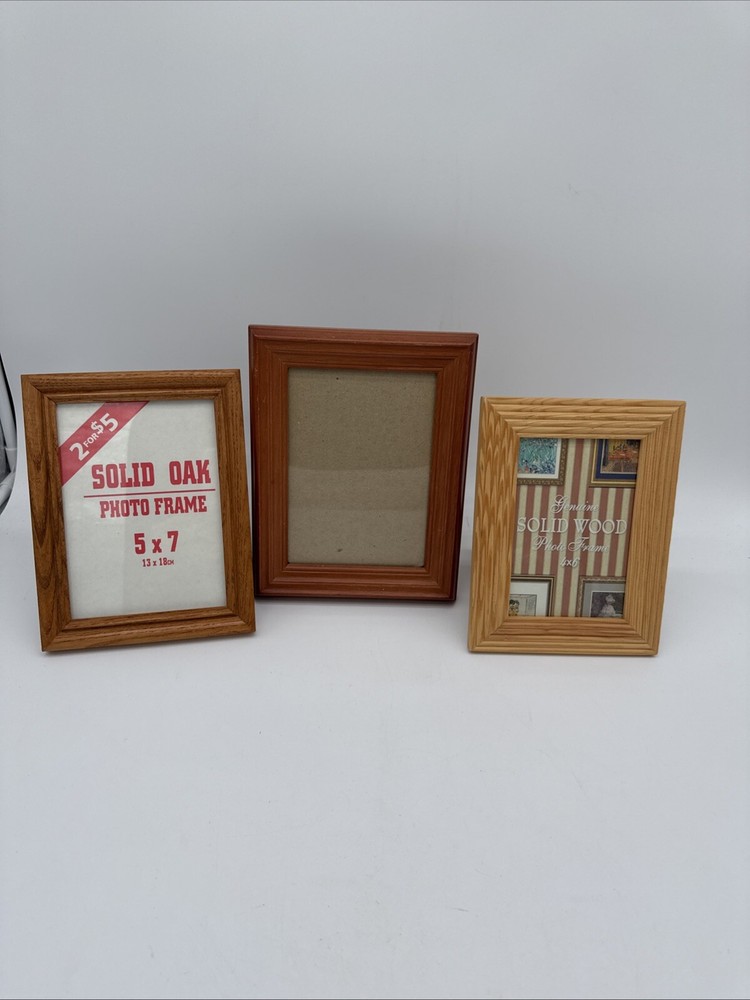 3 Picture Frame Lot (1) 4x6 and (2) 5x7 Lot of 3