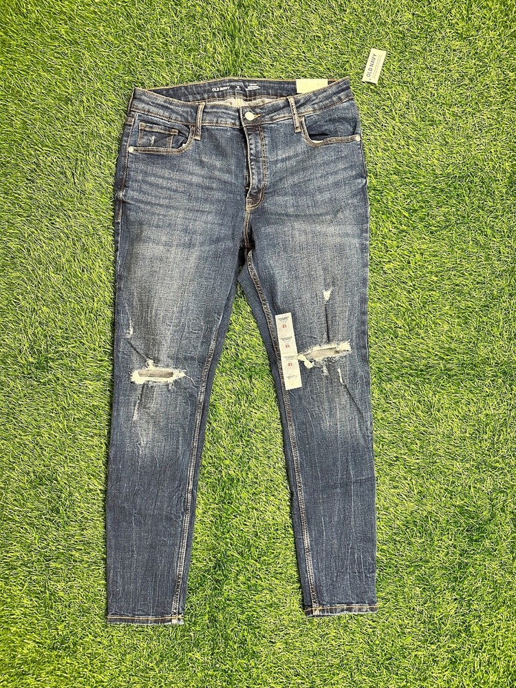 Old Navy Rockstar Super Skinny Dark Wash Mid Rise Jeans