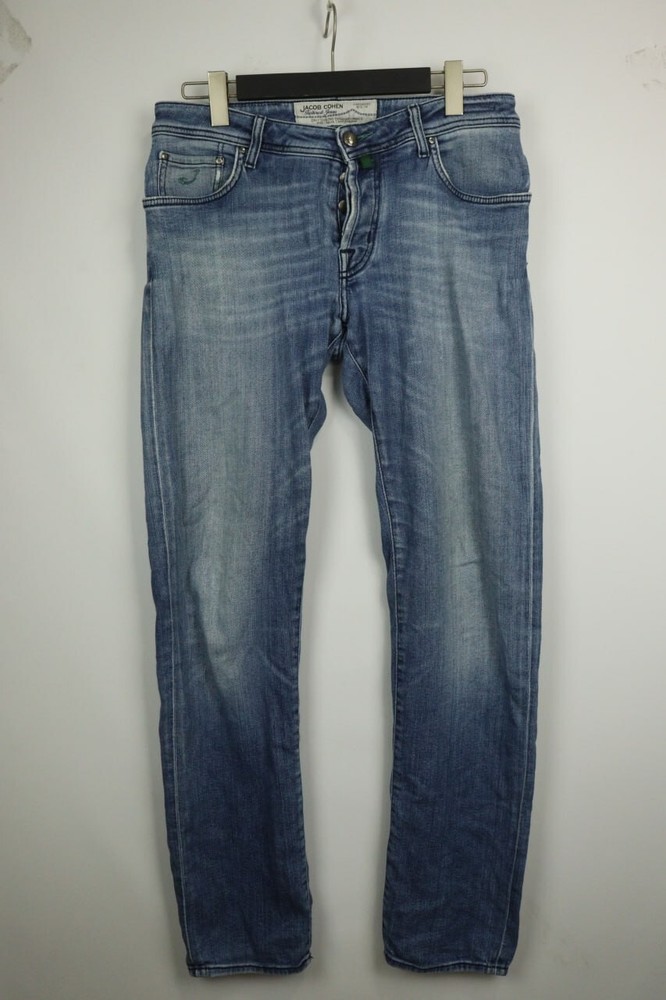 JACOB COHEN PW622 COMF Wash Stretch Handmade Tailored Denim Slim Jeans Size 33