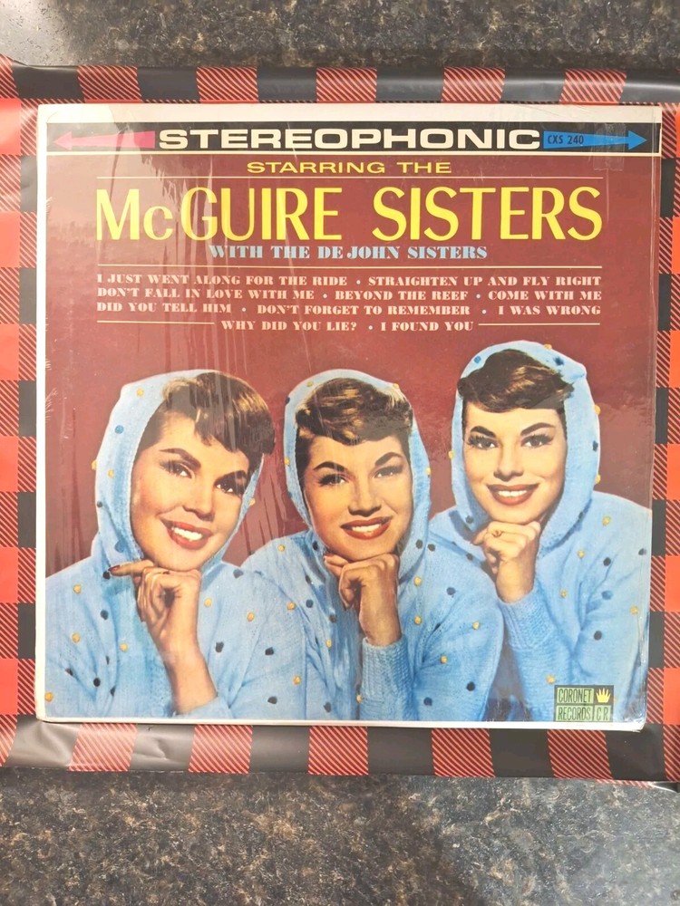 The Mcguire Sisters with The De John sisters Vinyl LP Coronet 1964 Open Shrink