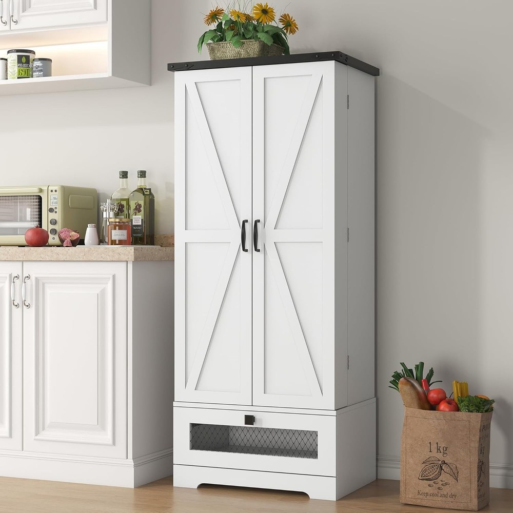 55-Inch Pantry Cabinet for Kitchen Storage and Organization  