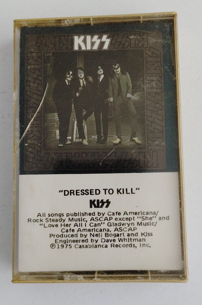 KISS 1975 Dressed To Kill Cassette Tape Casablanca Records #20406